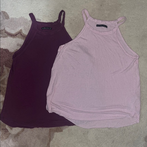 Abercrombie & Fitch Tops - Abercrombie & Fitch Pink and Purple Tank Tops